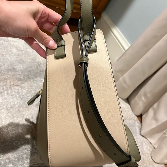 LOEWE Calfskin Small Hammock Shoulder Bag Clay Green Dusty Beige - Picture 9 of 16